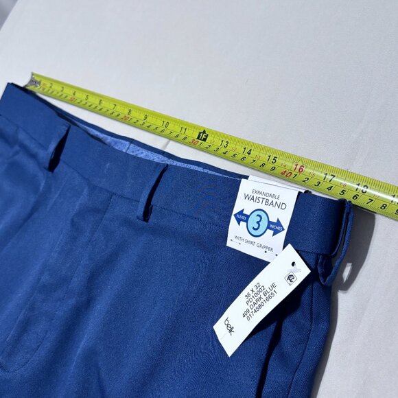 Saddlebred Traveler Comfort Flex Dress Pants 36x32 Dark Blue Straight Fit NWT - Picture 11 of 13